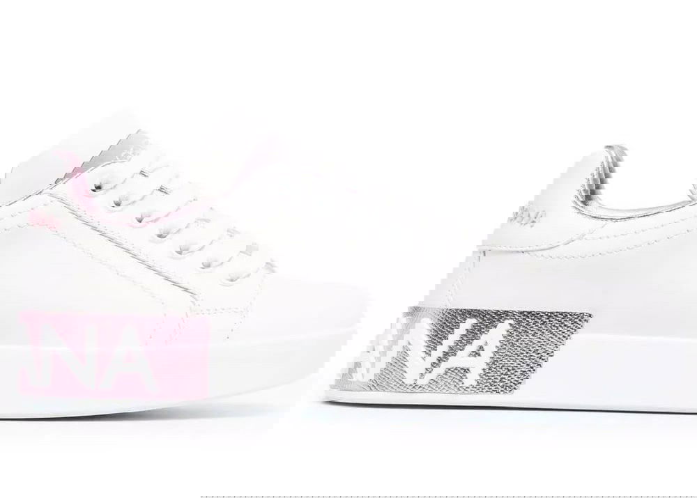 Tenisky a topánky Dolce & Gabbana Portofino White Metallic Pink W Biela | CK1544AX61587587, 0
