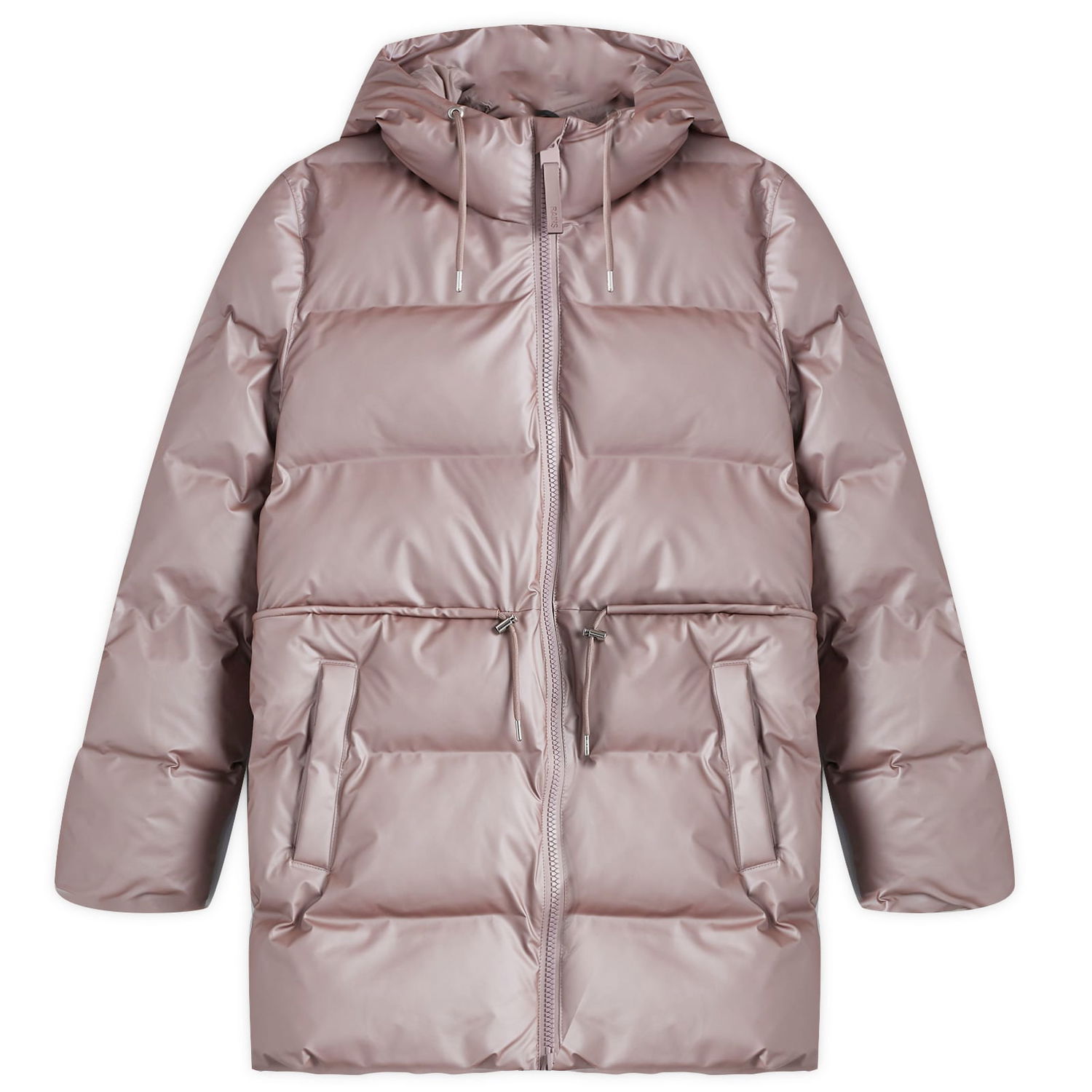Prešívaná bunda Rains Women's Long String Puffer Jacket Ružová | 15160-37, 0