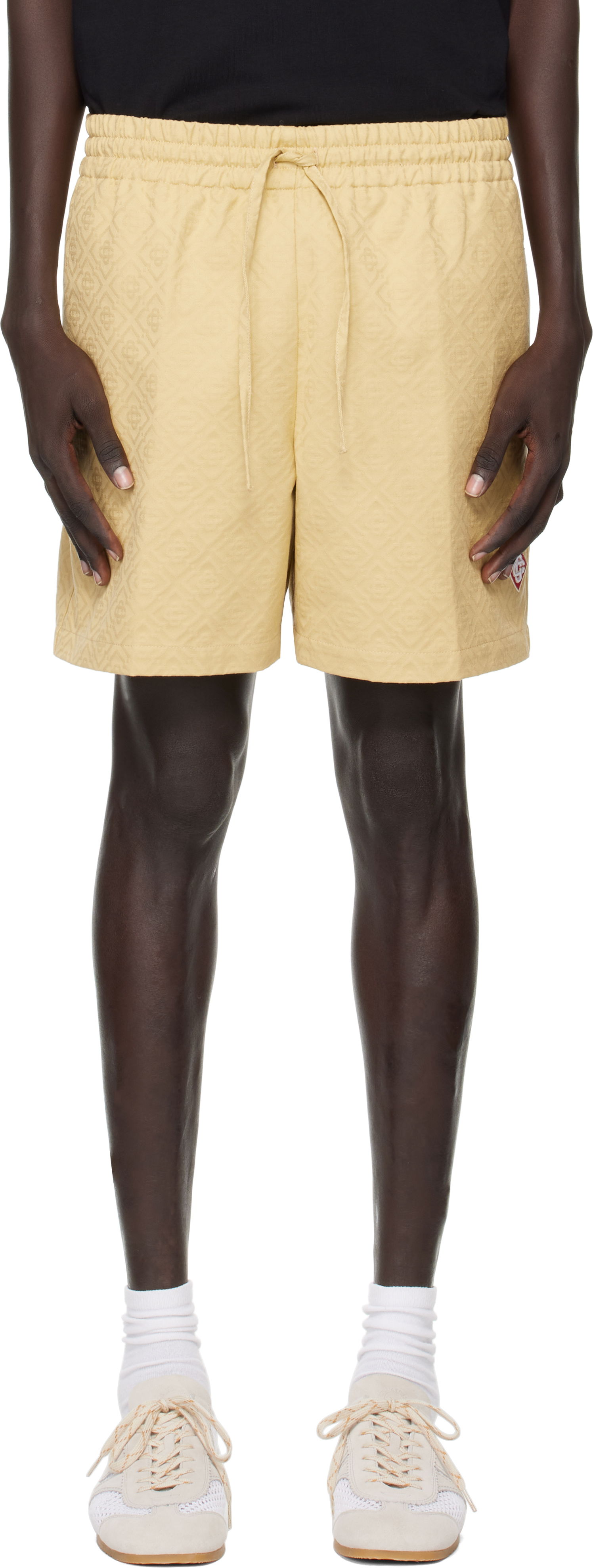 Šortky Casablanca Casablanca Monogram Jacquard Shorts Žltá | MPF25-TR-287-01, 0