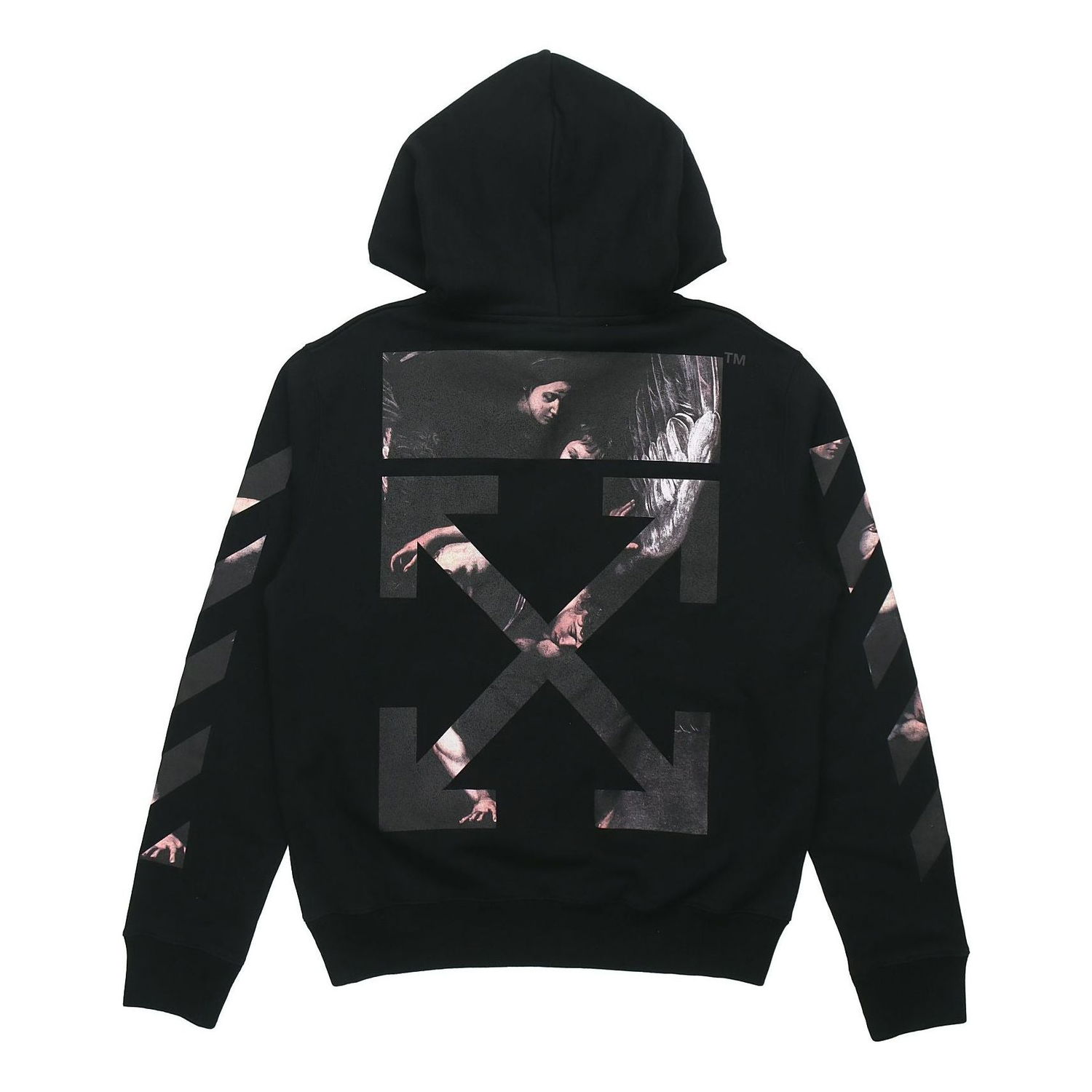 Mikina Off-White Caravaggio Back Arrows Sketch Logo Hoodie Čierna | OMBB034S20E300041088, 0
