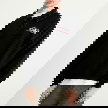 Mikina Pleasures Gentle Polo Sweatshirt Čierna | P25F028-BLK, 5