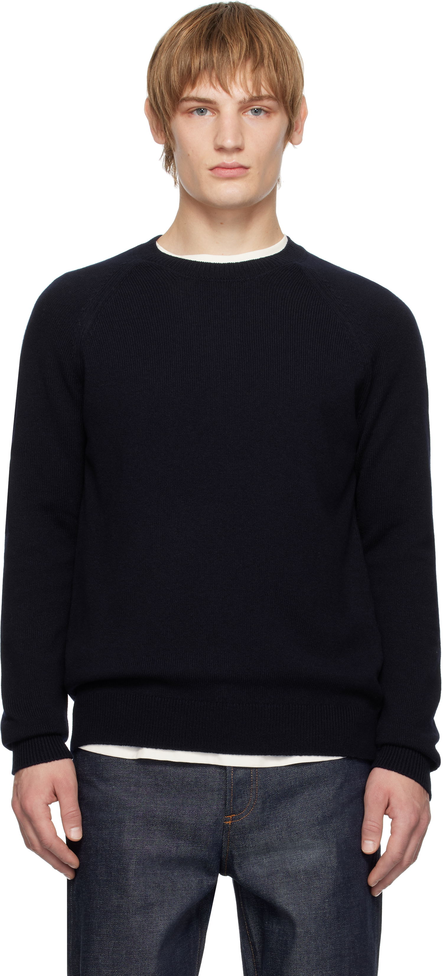 Sveter A.P.C. Pierre Knit Sweater Navy | WVBDN-H23140, 0