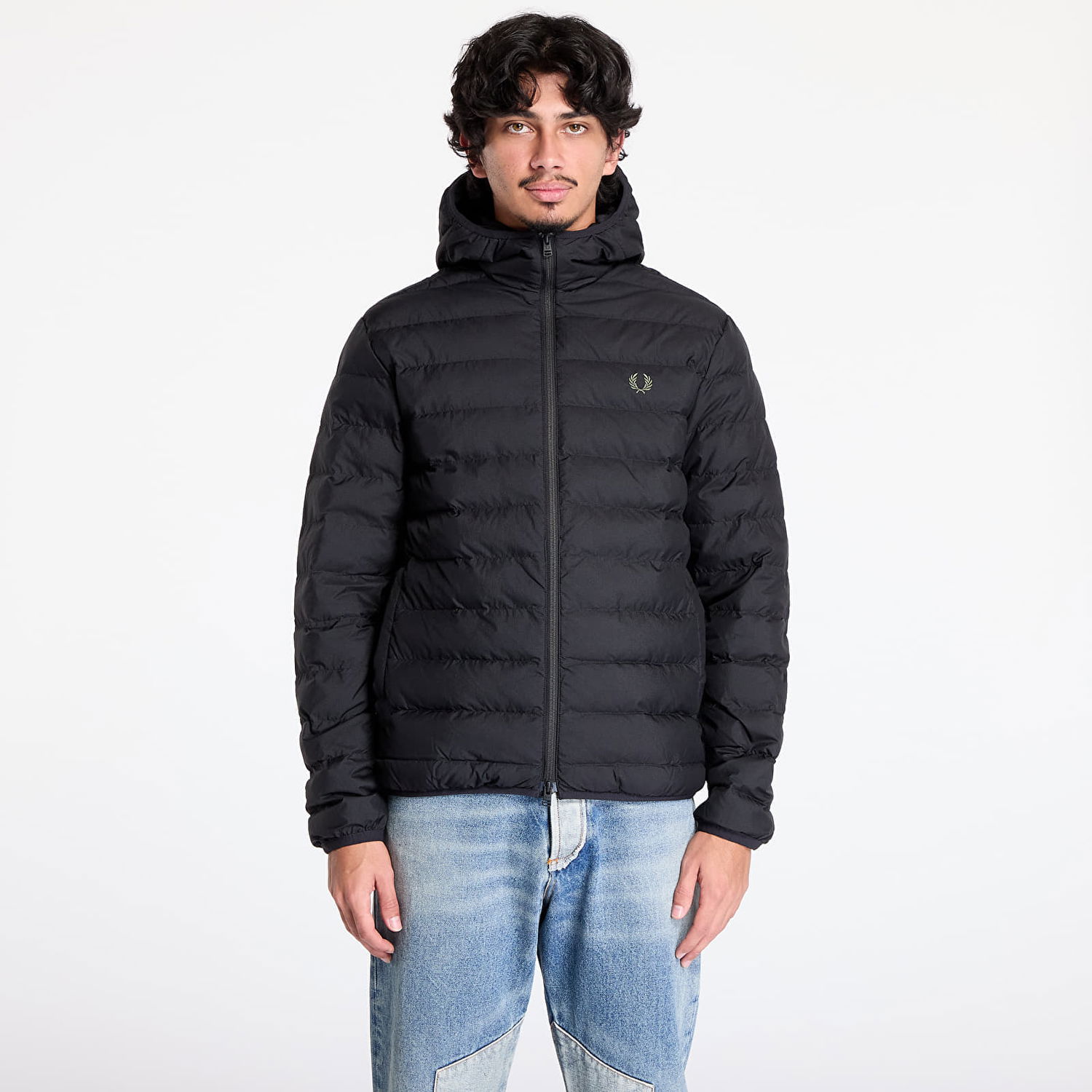 Bunda Fred Perry Hooded Insulated Jacket Black XL Čierna | J8553 102, 0