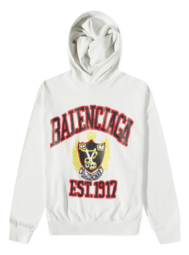 Mikina Balenciaga College Popover Hoody Biela | 744463-TOVK2-9012