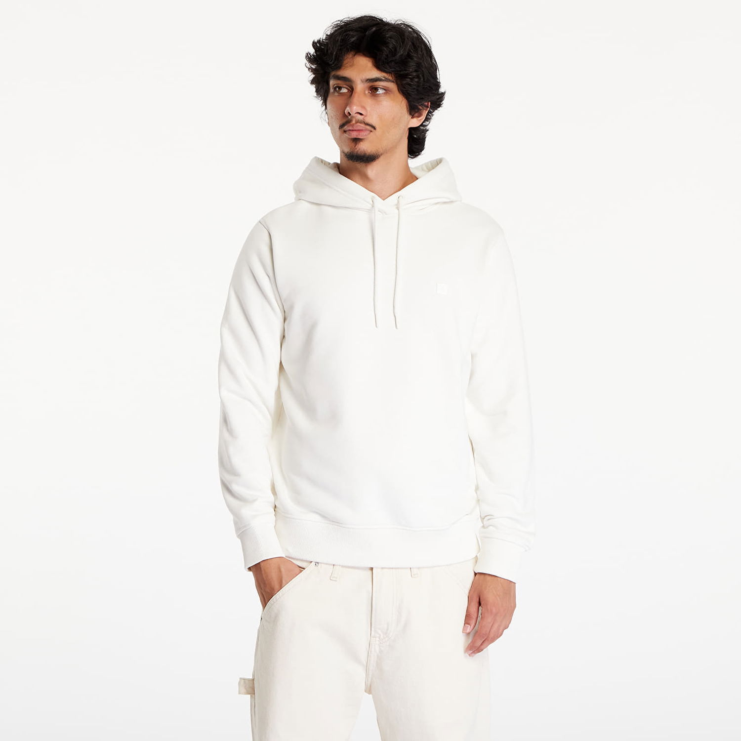 Mikina CALVIN KLEIN Embro Badge Hoodie White Biela | J30J325149 YBI, 0