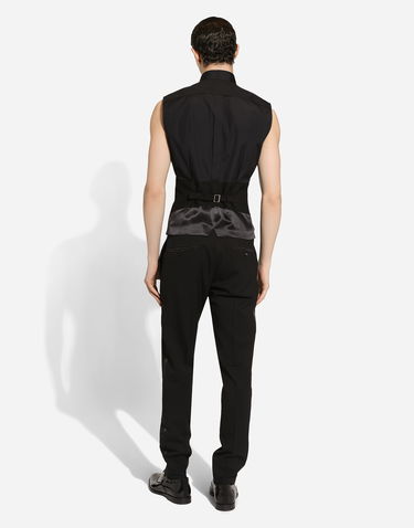 Košeľa Dolce & Gabbana Sleeveless Tuxedo Shirt Čierna | G5MK8TGI677N0000, 2