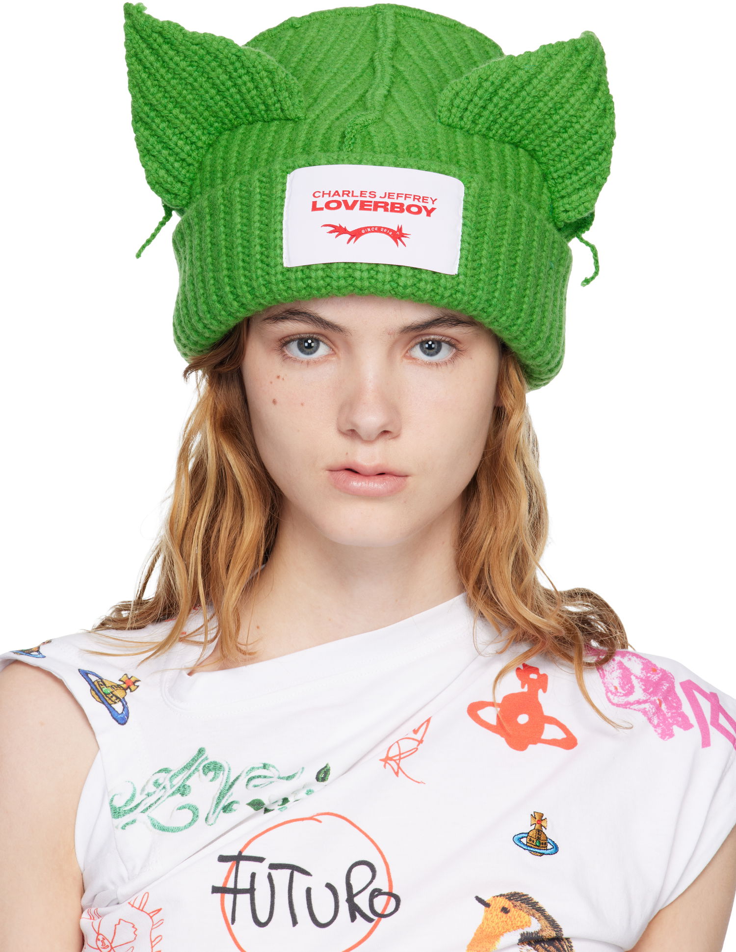 Kulicha Charles Jeffrey Loverboy Charles Jeffrey LOVERBOY Chunky Ears Beanie Zelené | 052130116, 0