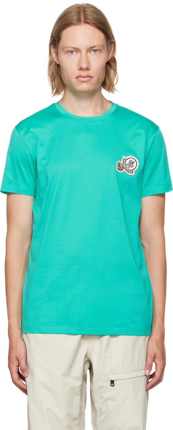Tričko Moncler Logo T-Shirt Zelené | H20918C000268390Y, 0