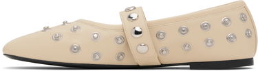 Tenisky a topánky Stella McCartney Stella McCartney Ryder Popper-Studded Ballerina Flats Béžová | 810473W1G90, 2