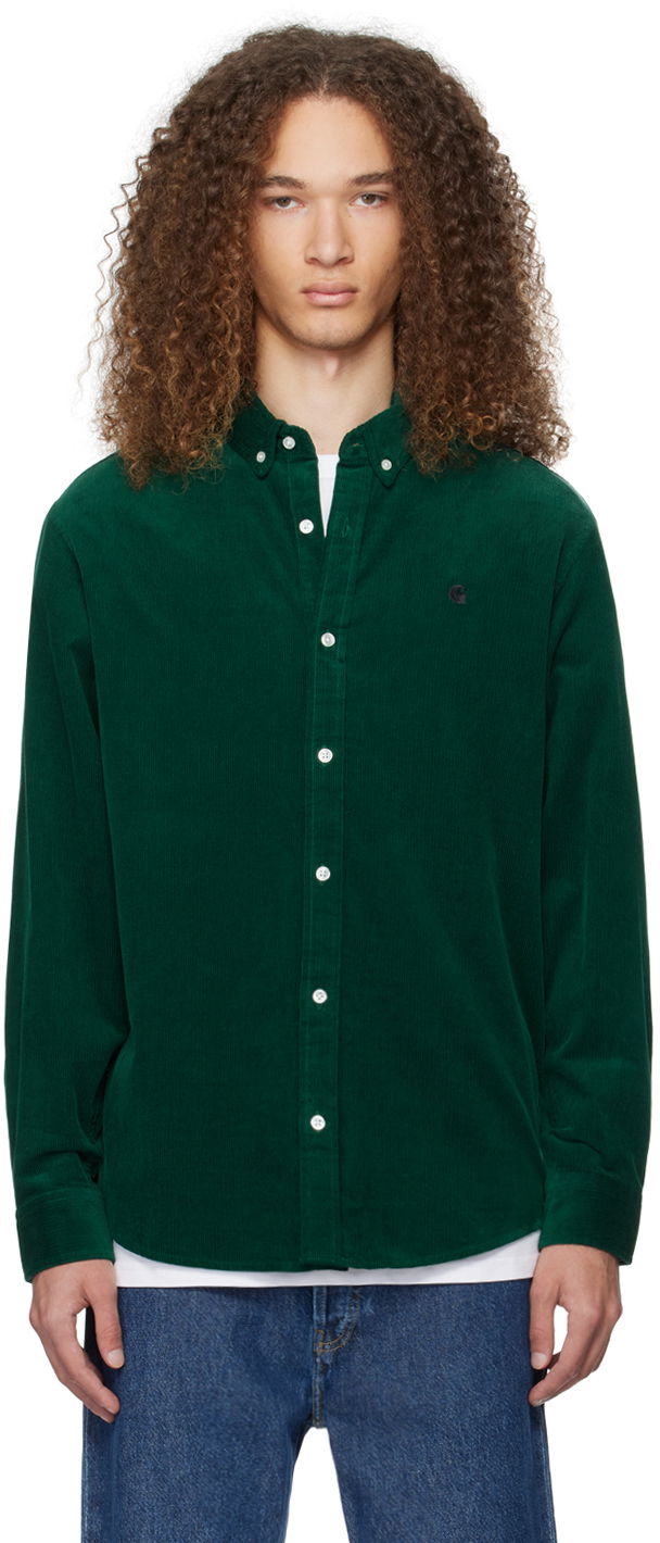 Košeľa Carhartt WIP Corduroy Button-Down Shirt Zelené | I030580, 0