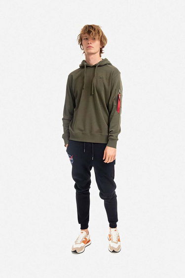 Mikina Alpha Industries Hoodie Zelené | 158321.257, 1