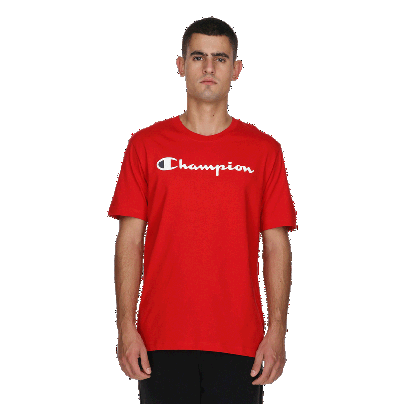 Tričko Champion Logo Crew Neck T-Shirt Červená | 220256-RS054