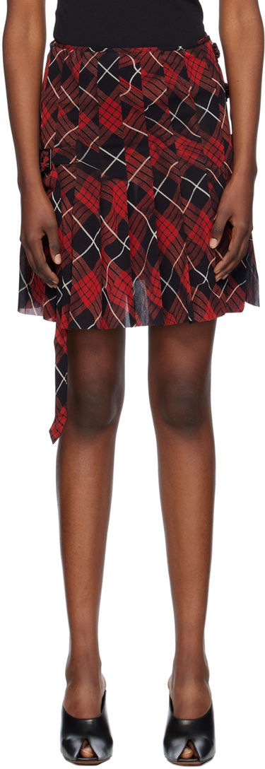 Sukňa Jean Paul Gaultier Distorted Tartan Skirt Červená | 24/31-F-JU105-T568-300001, 0