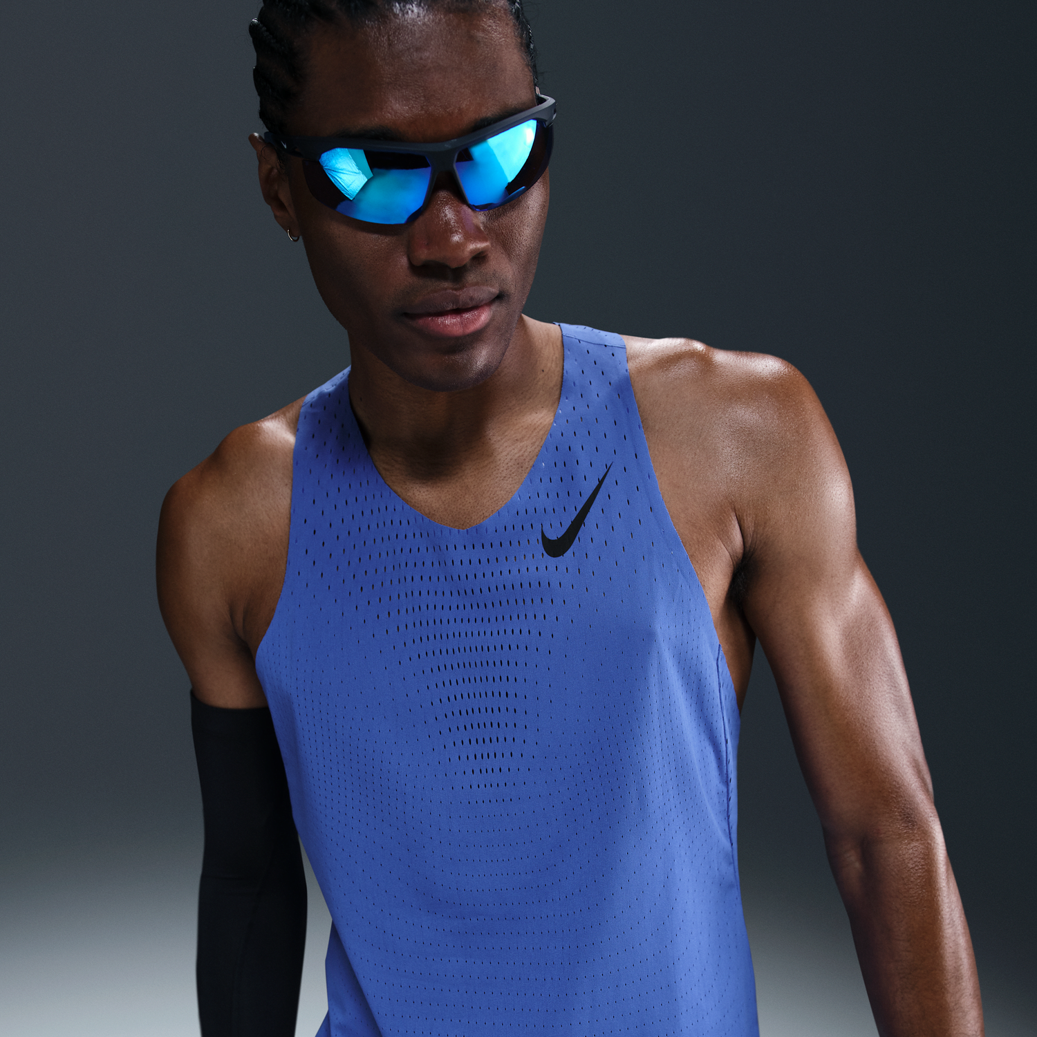 Tielko Nike AeroSwift Dri-FIT ADV Running Singlet Modrá | FN4231-411, 0