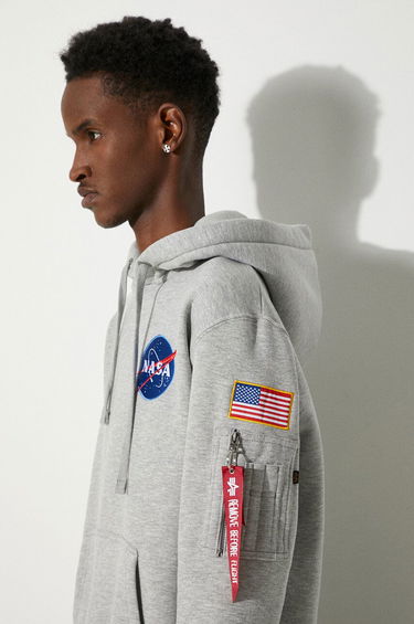 Mikina Alpha Industries Space Shuttle Hoody Šedá | 178317-17, 4