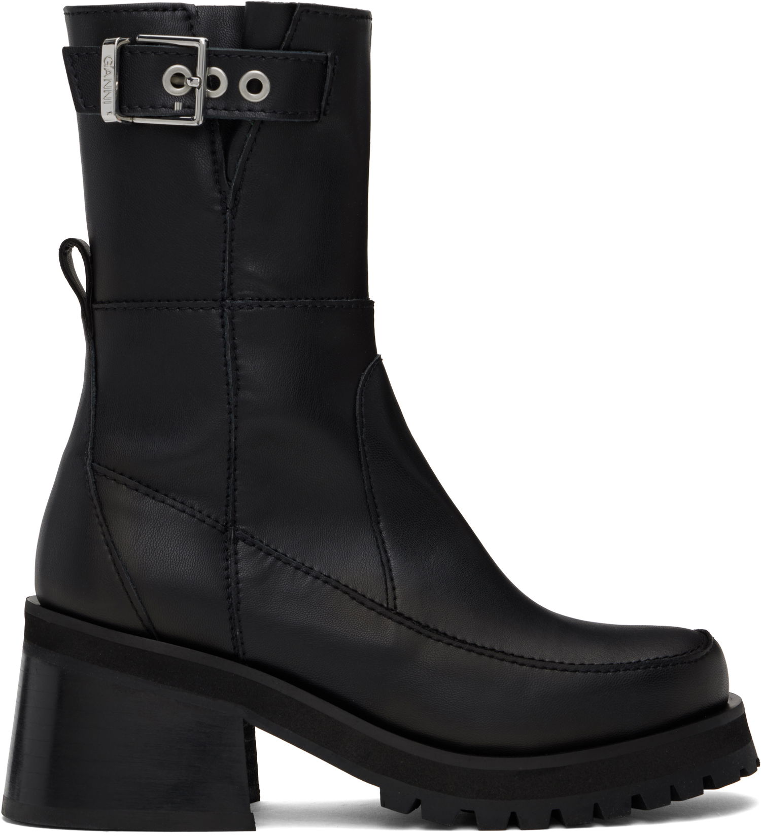 Tenisky a topánky GANNI Buckle Platform Boots Čierna | S2784, 0