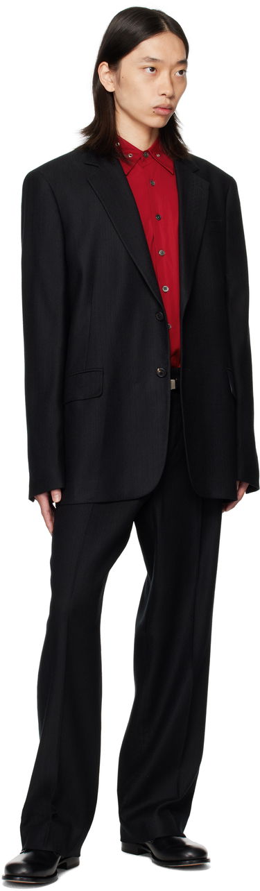 Nohavice OUR LEGACY OUR LEGACY Borrowed Pinstripe Trousers Čierna | M4254BC, 4