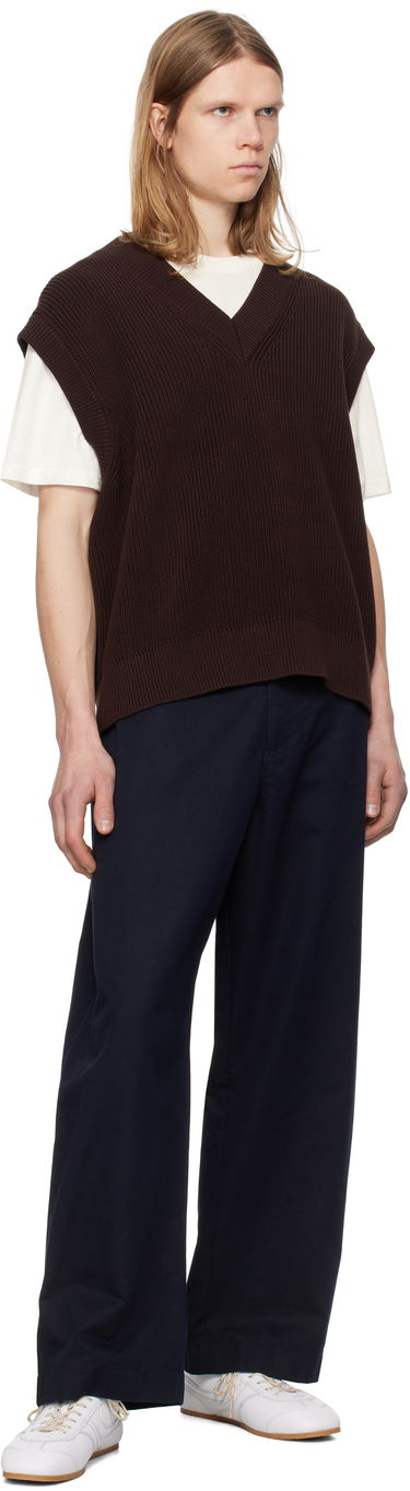 Sveter Studio Nicholson Studio Nicholson 5GG Knit Vest Hnedá | CULKIN SNM - 1305, 3