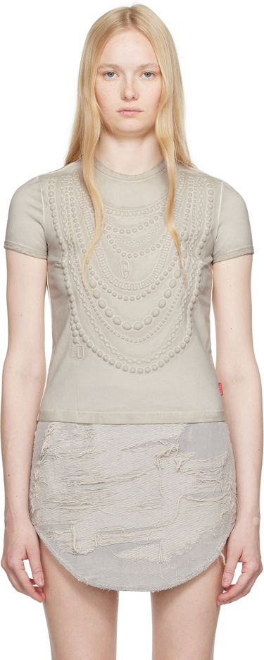 Tričko Diesel Diesel T-Nekka Necklace Graphic T-Shirt Béžová | A18231 0BLBB, 0