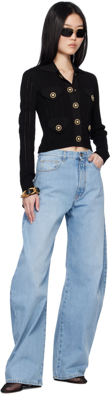 Náramok Balmain Chain Leather Bracelet Čierna | EN1XH471MBLH, 3