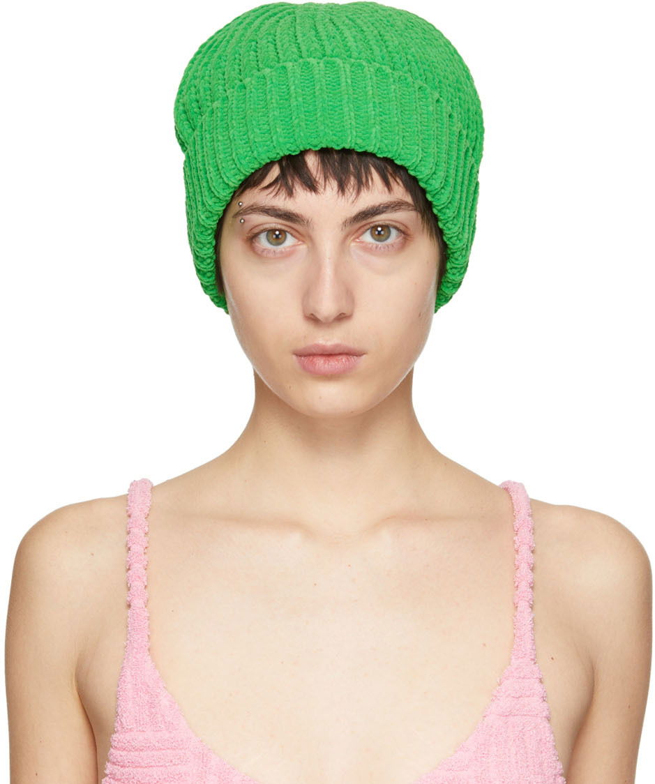 Kulicha Bottega Veneta Heavyweight Chenille Beanie Zelené | 689202 V1MS0, 0