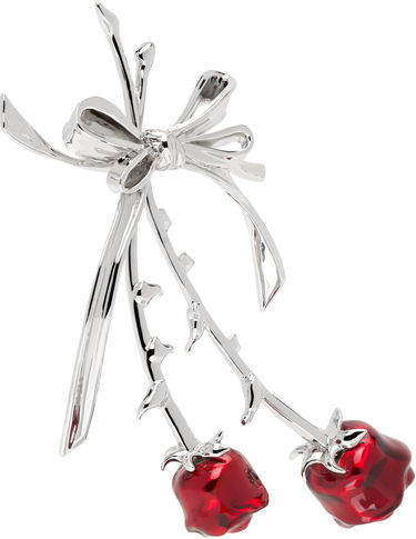Náušnice SHUSHU/TONG SHUSHU/TONG YVMIN Edition Double Rose Bow Earring Červená | 22326RED00DL, 1