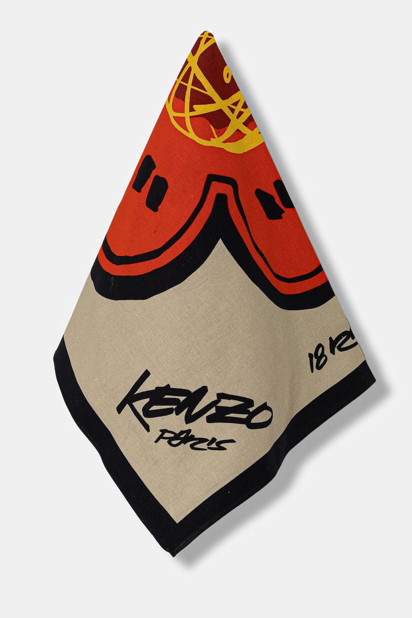 Šál KENZO Kenzo x Futura Printed Bandana Béžová | FF68EU230PEH