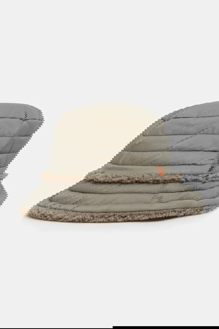 Klobúk UGG Reversible Puffer Bucket Hat with Sherpa Trim Šedá | 101018, 0