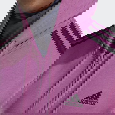 Mikina adidas Performance Sportswear Essentials French Terry 3-Stripes Full-Zip Hoodie Ružová | HL2061, 5