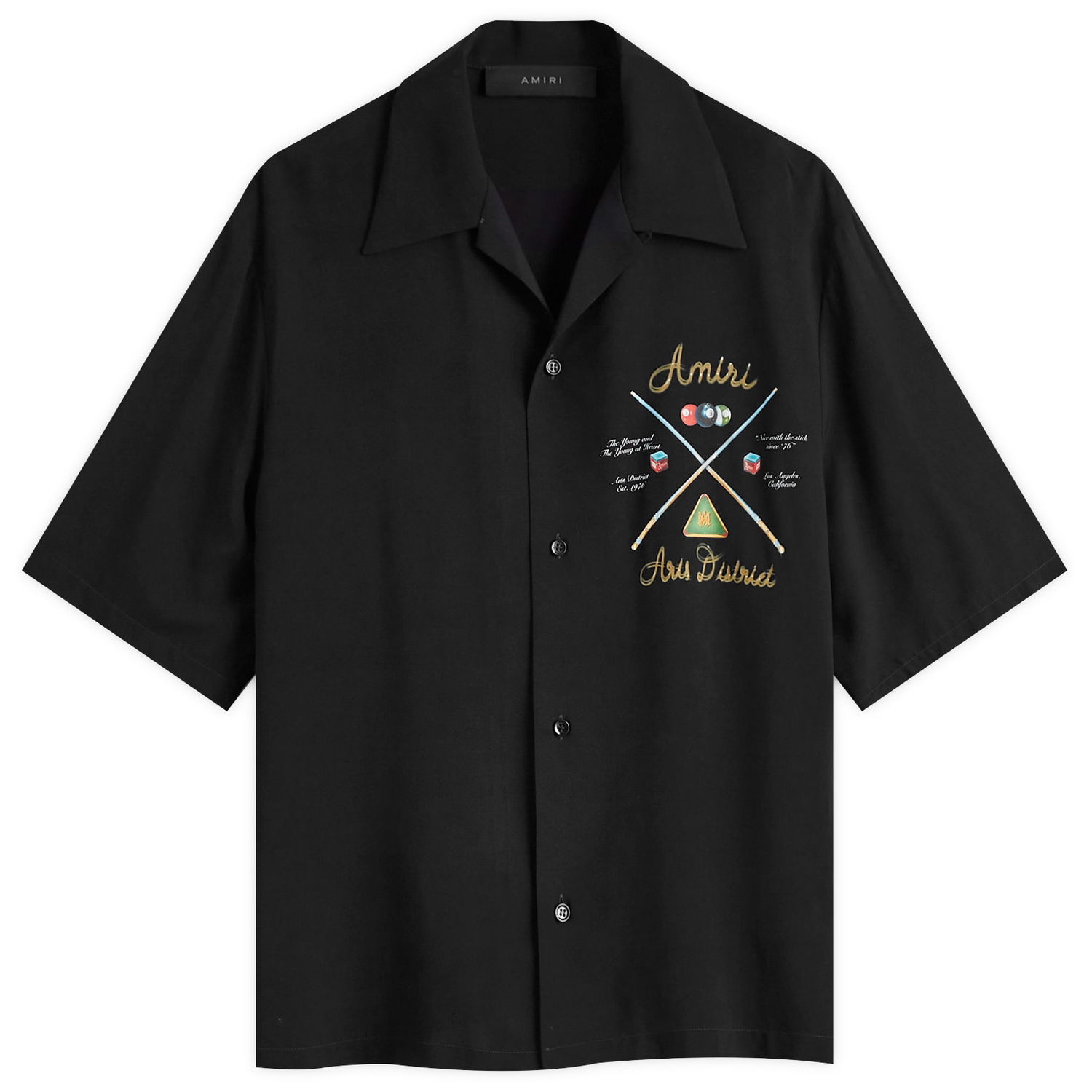 Košeľa AMIRI Pool Cue Bowling Shirt Čierna | AMSTCA1078-001, 0