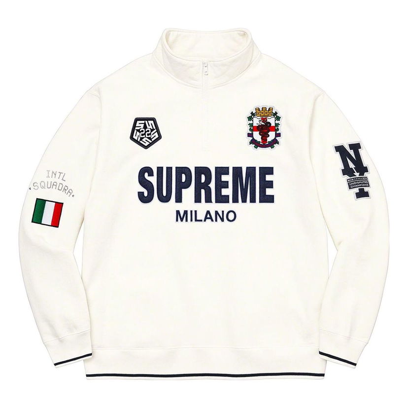 Sveter Supreme {Supreme} Milano Half-Zip Pullover Biela | SUP-FW22-566