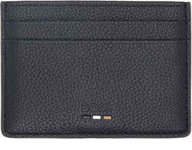 Peňaženka BOSS Grained Faux-Leather Card Holder Čierna | 50536513, 0