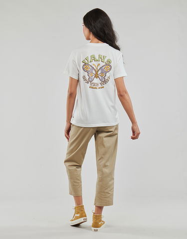 Tričko Vans Paisley Fly Boyfriend Fit T-shirt Biela | VN000ACNFS8, 3