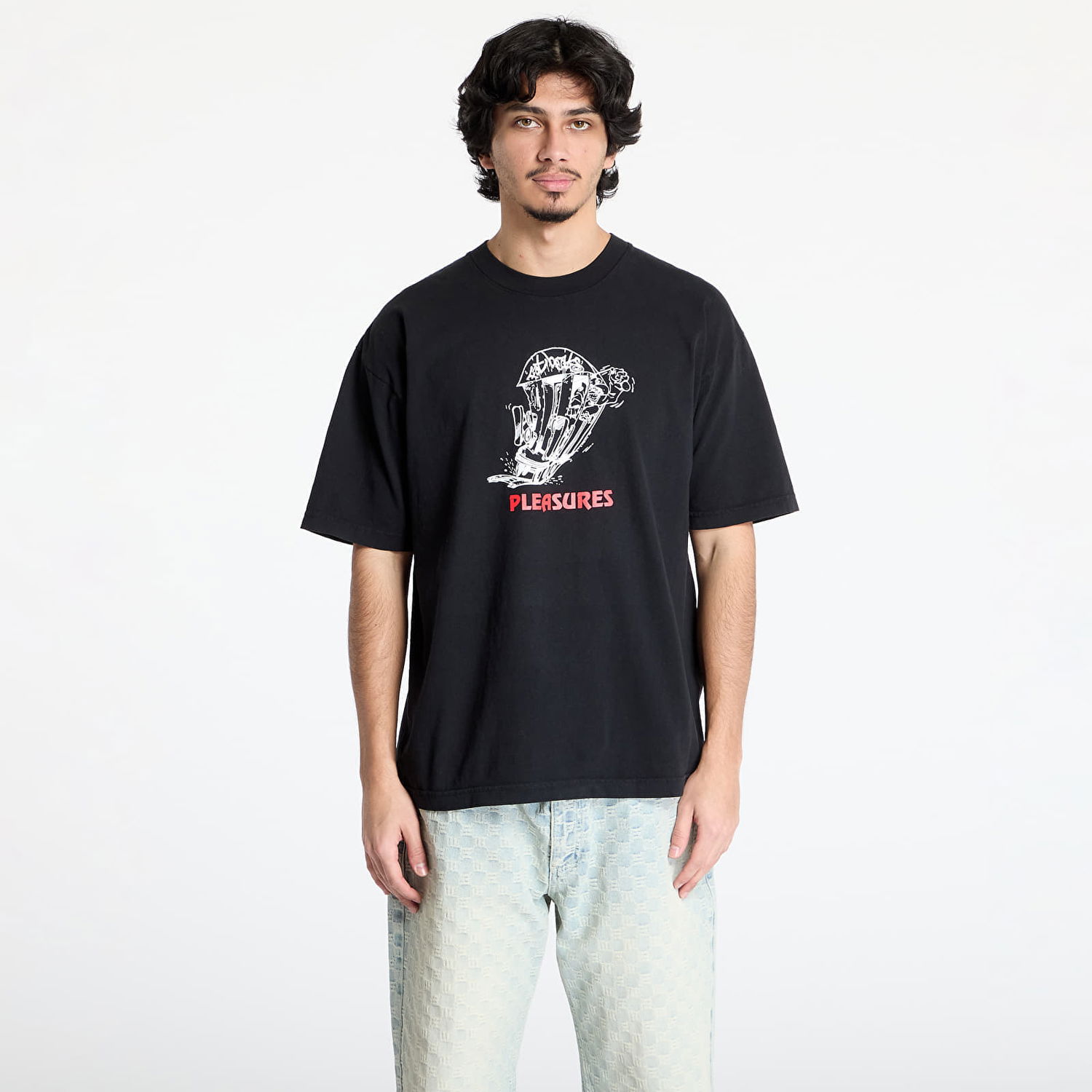 Tričko Pleasures Pleasures 9Th Street Graphic T-Shirt Čierna | P25SP067 BLACK, 0