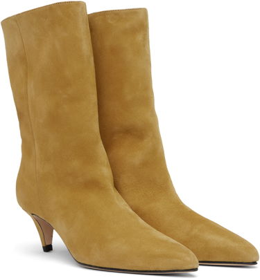 Šaty BY FAR BY FAR Lysander Suede Leather Boots Žltá | MWFBO068KL007BR052PL, 3