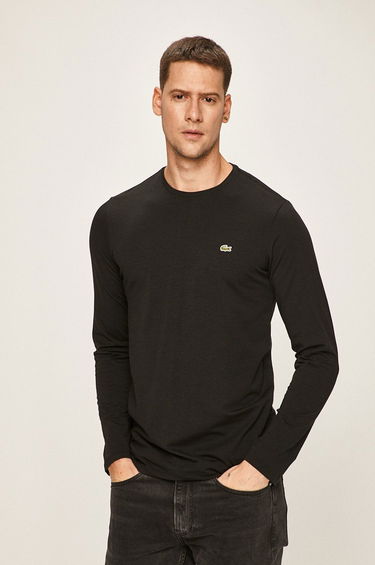 Tričko Lacoste Long Sleeve T-Shirt Čierna | TH0990, 3