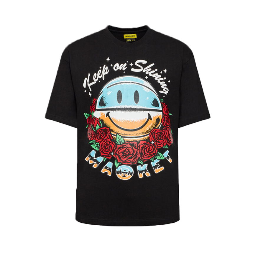Tričko MARKET Smiley Keep On Shining Tee Čierna | 399001061, 0