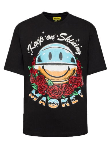 Tričko MARKET Smiley Keep On Shining Tee Čierna | 399001061