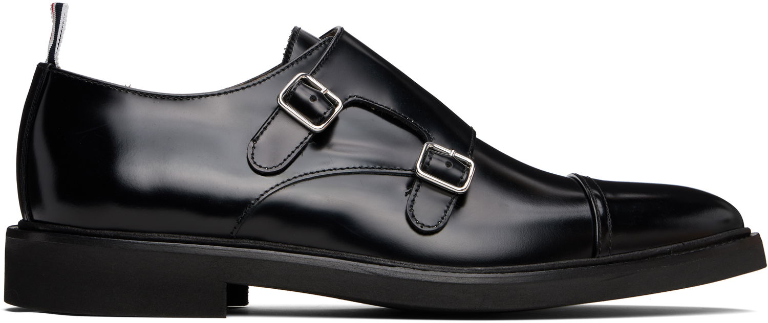 Oblečenie Thom Browne Thom Browne Soft Spazzolato Double Monk Strap Shoes Čierna | MFG018C-L0043, 0