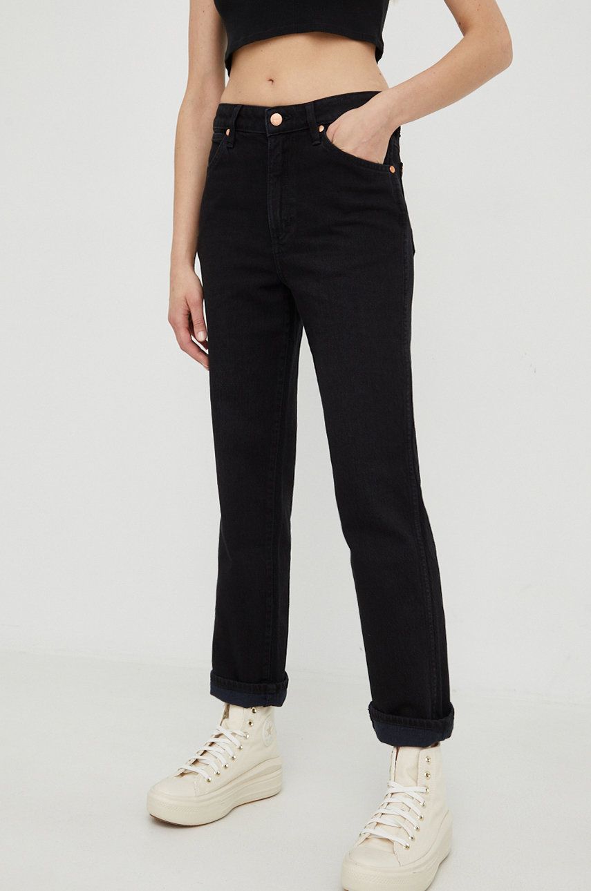 Džínsy Wrangler Jeans High Waist Čierna | W2H241Z28, 0