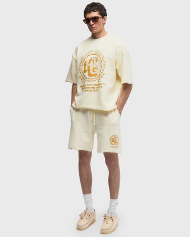 Šortky Honor The Gift Herringbone Raw Edge Sweatshorts Béžová | HTG250122-WHITE, 2