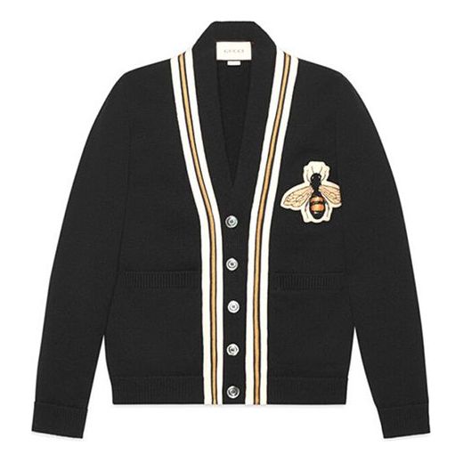 Sveter Gucci Gucci Cardigan with Applique Čierna | 456883-X5H38-1082, 0