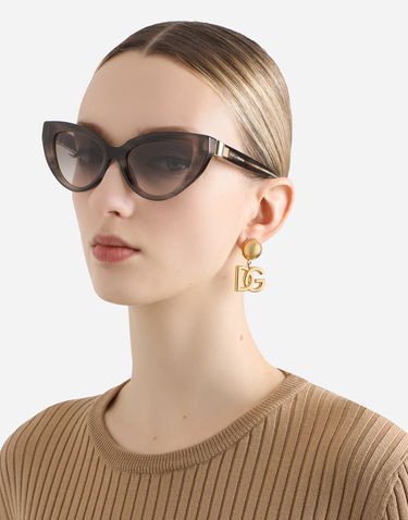 Slnečné okuliare Dolce & Gabbana Dolce & Gabbana DG Hinge Cat-Eye Sunglasses Šedá | VG4497VP93B9V000, 1