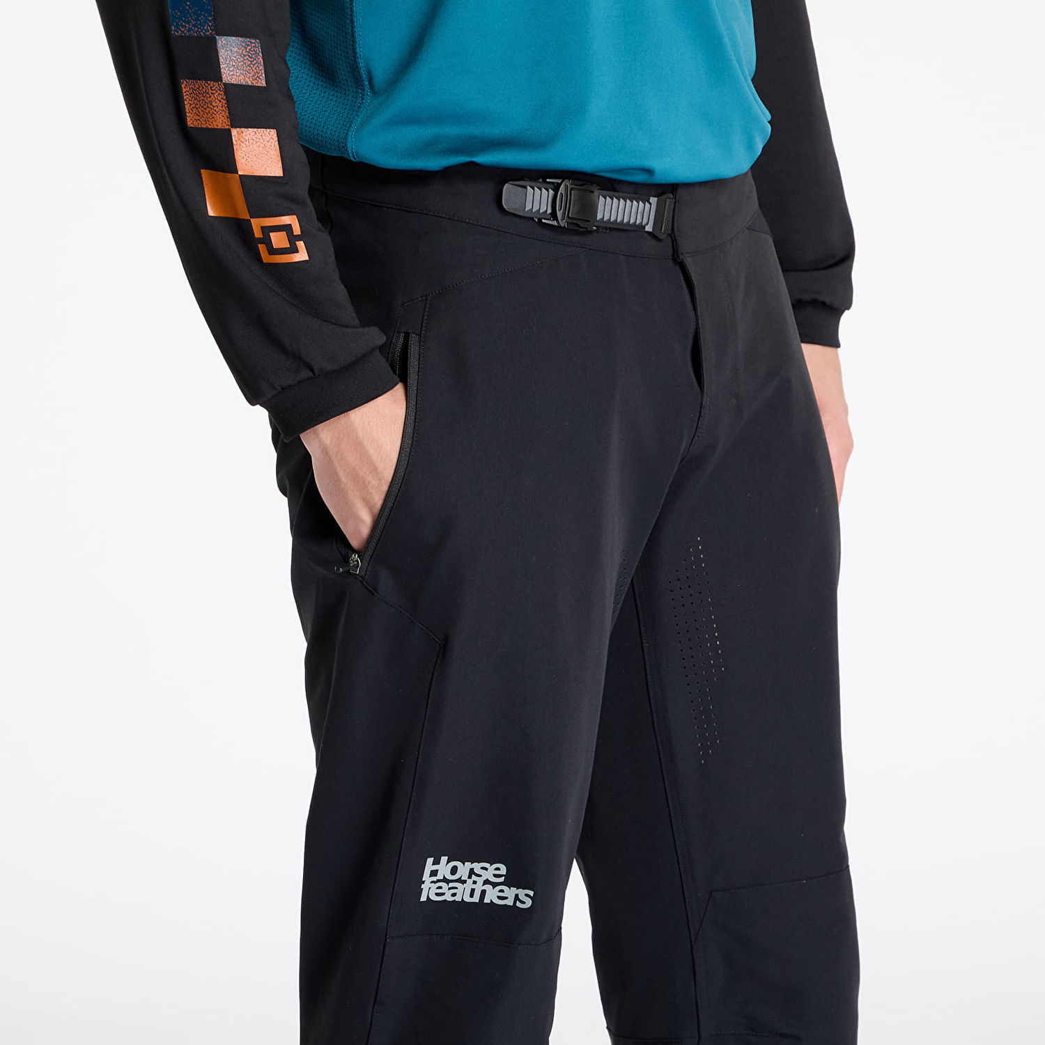 Nohavice Horsefeathers Horsefeathers Stoker Bike Pants Čierna | TM072A, 1