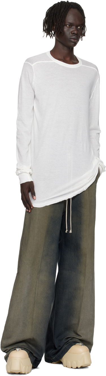 Tričko Rick Owens Rick Owens Concordians Level Long Sleeve T-Shirt Biela | RU02E1266 UC, 3