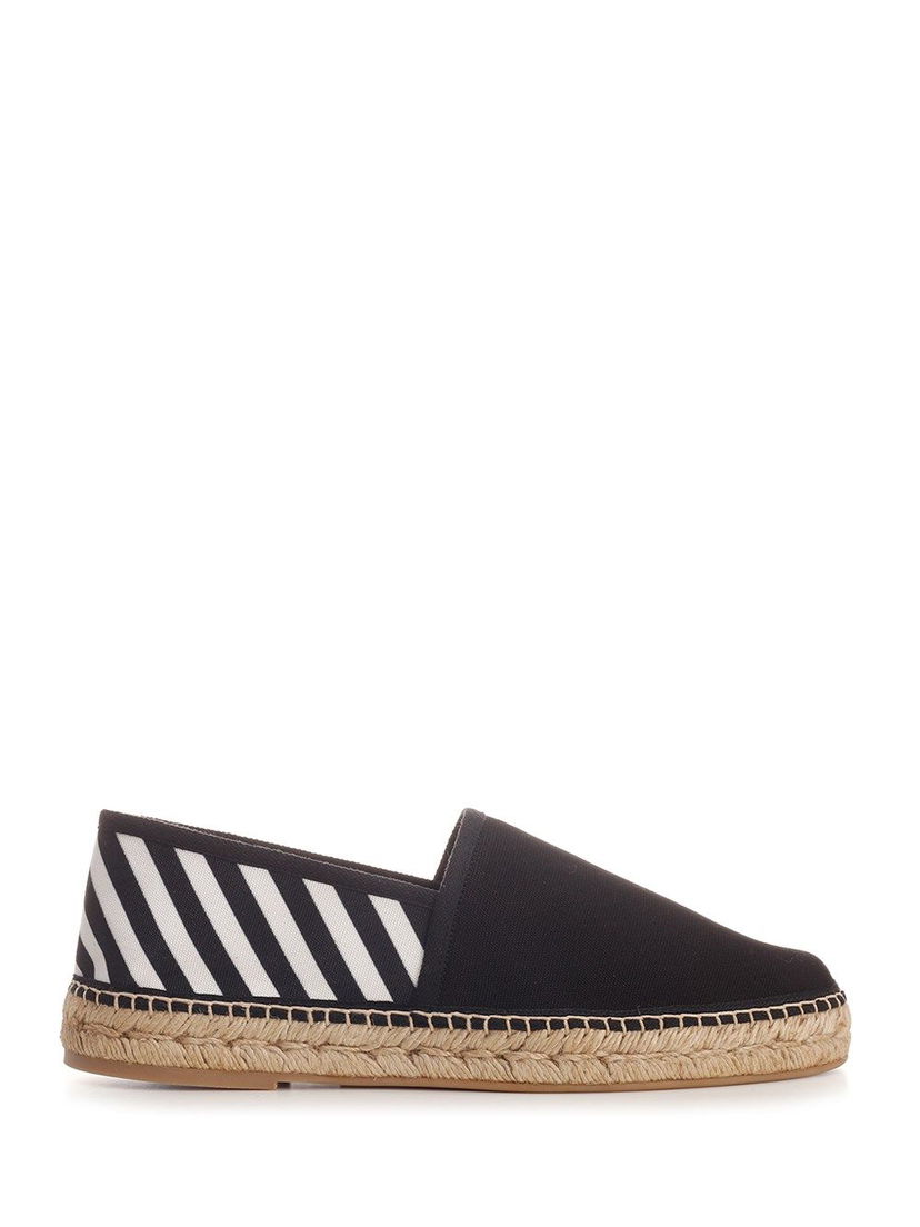Tenisky a topánky Off-White Diagonal Striped Canvas Espadrilles Čierna | OMIB002S21FAB0011001