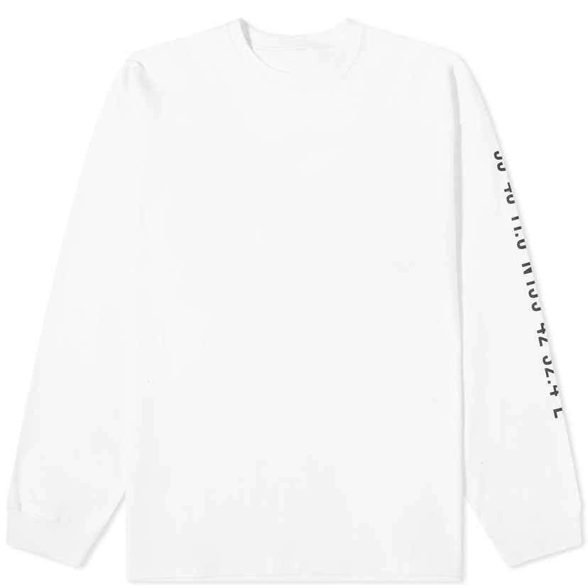 Tričko WTAPS Long Sleeve 12 Printed T-Shirt Biela | 232ATDT-CSM12-WH