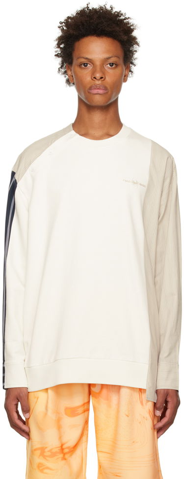 Mikina Feng Chen Wang Feng Chen Wang Paneled Sweatshirt Biela | FMF14SS03, 0