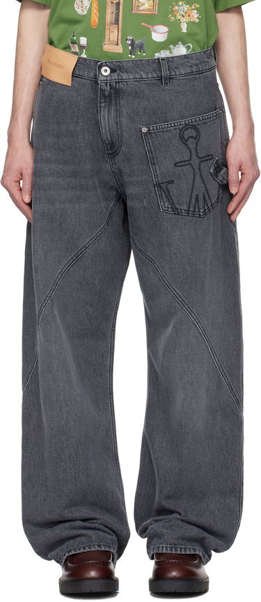 Džínsy JW Anderson JW Anderson Twisted Workwear Denim Jeans Šedá | DT0110-PG1745, 0