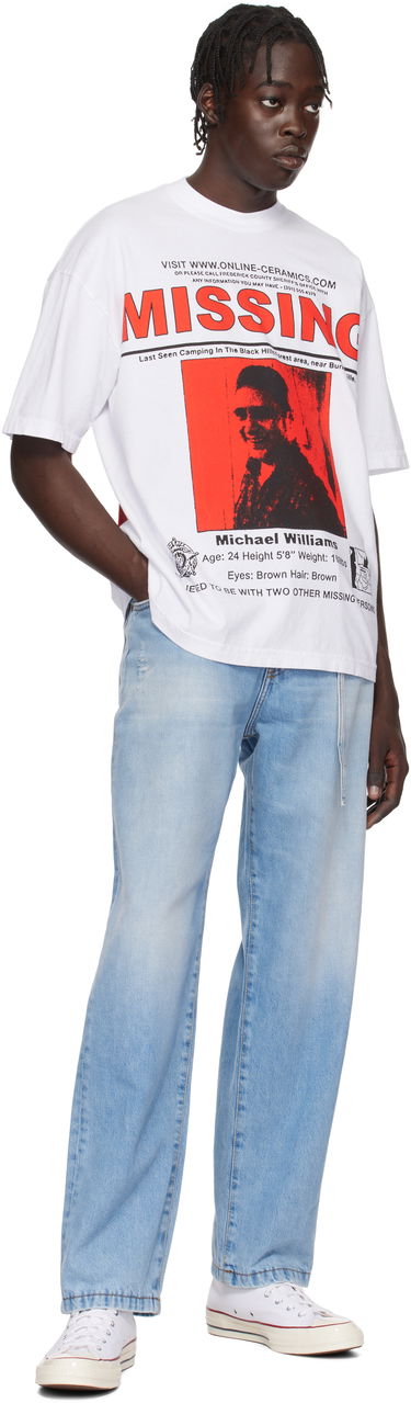Tričko Online Ceramics Online Ceramics 'Missing' Graphic T-Shirt Biela | Missing Tee, 3